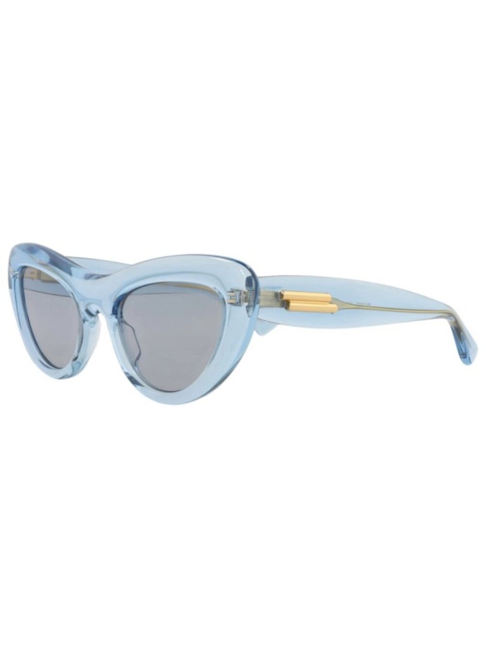 New Bottega Veneta Women's Sunglasses Cat Eye Recycled Acetate Frame Light Blue